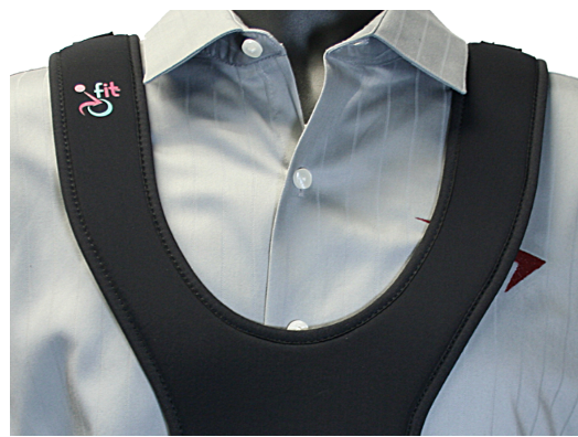 This is an example of a positioning vest to keep someone for falling forward.